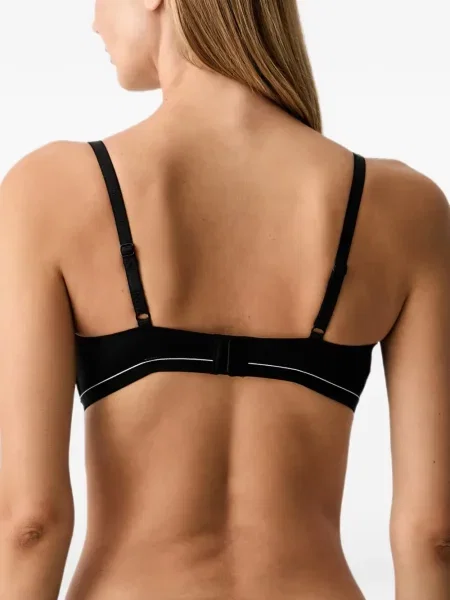 Σουτιέν τριγωνάκι Emporio Armani από ζέρσεϋ με αυτόγραφο μαύρο