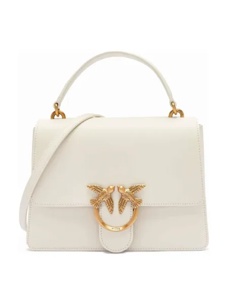 Rucsac Pinko din piele alb