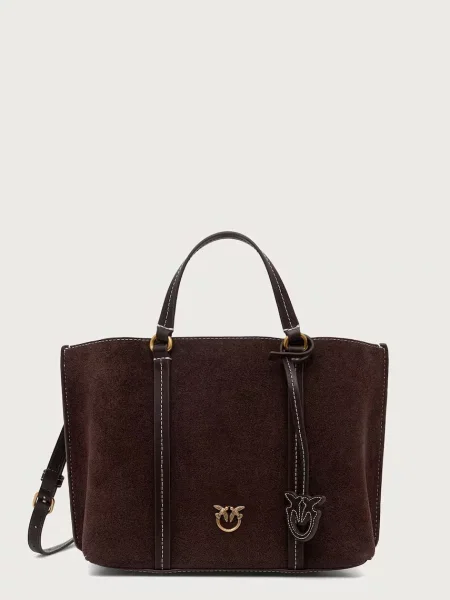 Pinko crossbody torba za žene od kože smeđa