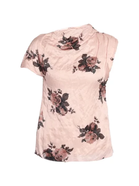 Bluză Erdem cu model floral cu imagine roz