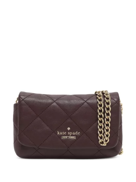Bőr steppelt crossbody táska Kate Spade piros