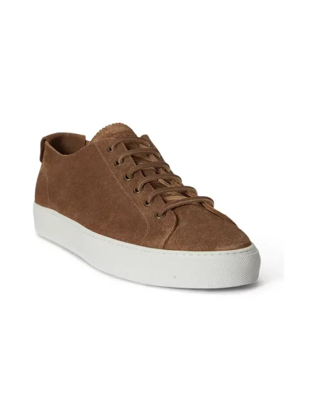 Sneakersy Polo Ralph Lauren skórzane brązowe