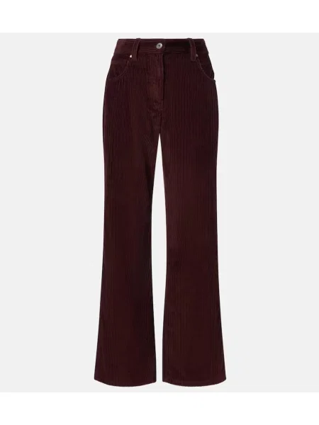 Pantaloni Brunello Cucinelli de catifea cord maro