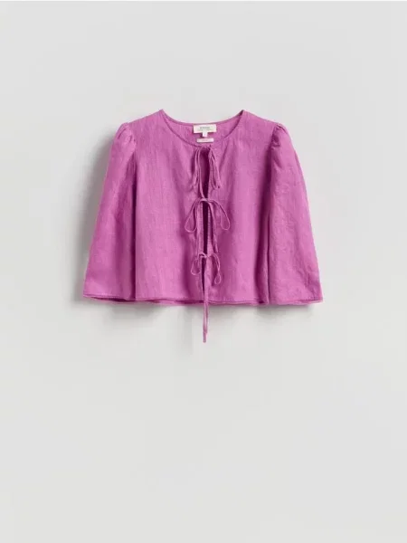 Reserved Лляна блуза світло-ліловий 