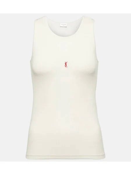 Top Saint Laurent de lână bej