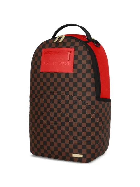 Rucsac Sprayground în carouri roșu