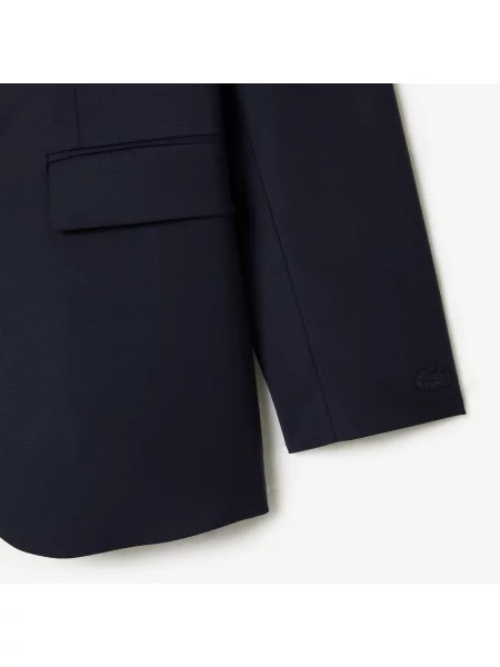 Lacoste Marynarka Wełniana Oversized granatowa