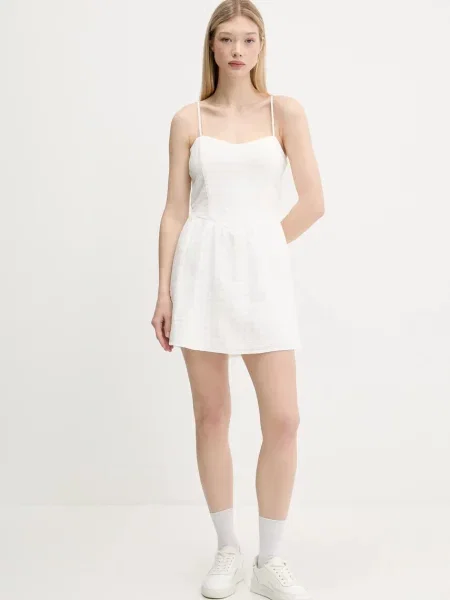 Hollister Co. sukienka mini rozkloszowana biały