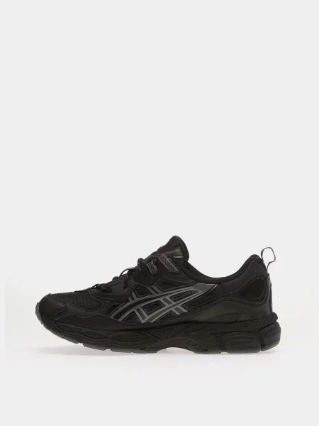 Кожаные повседневные кроссовки Asics черные