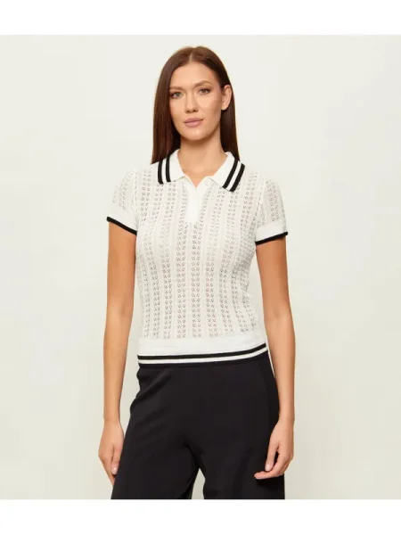 Tricou polo Guess alb