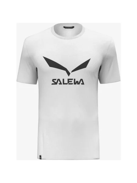 Salewa Solid logo Dri-Rel T-shirt z krótkim rękawem czarne logo S białe
