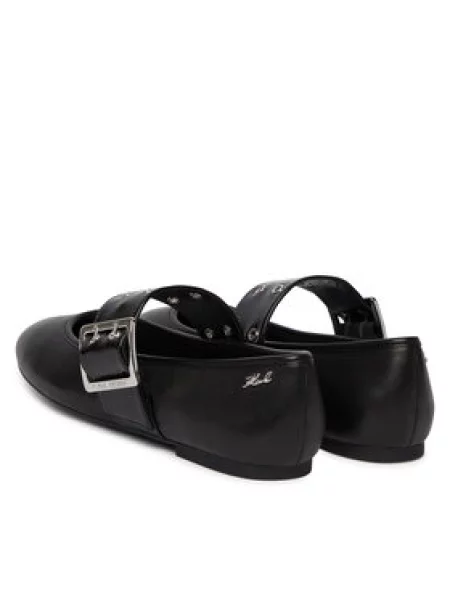 KARL LAGERFELD Balerinke Karo črna