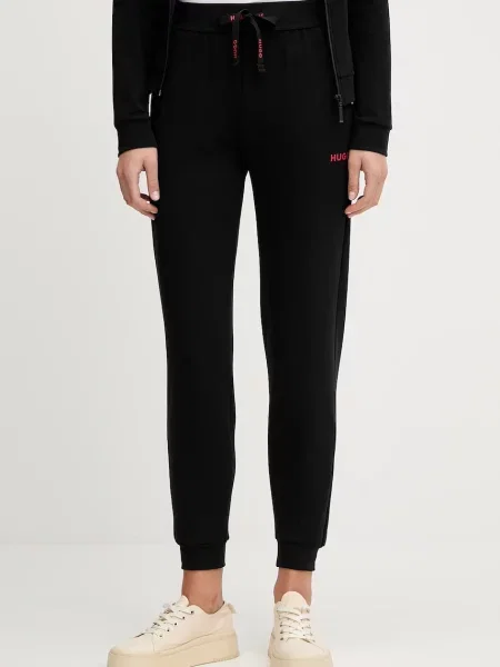 HUGO pantaloni de lounge cu imprimeu negru