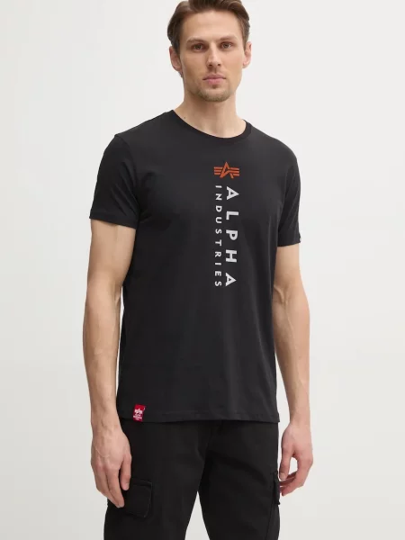 Тениска Alpha Industries R Print T с принт черно