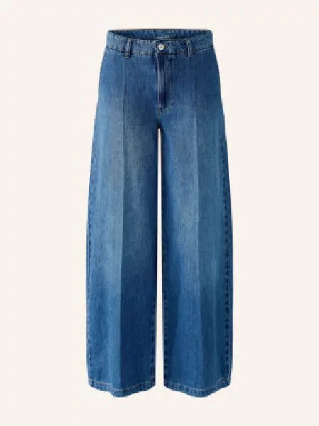 Oui Široké Džíny bright blue denim modré