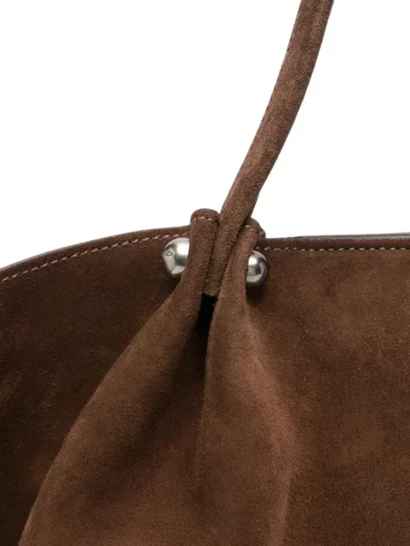 Geantă shopper Weekend Max Mara din piele de căprioară maro