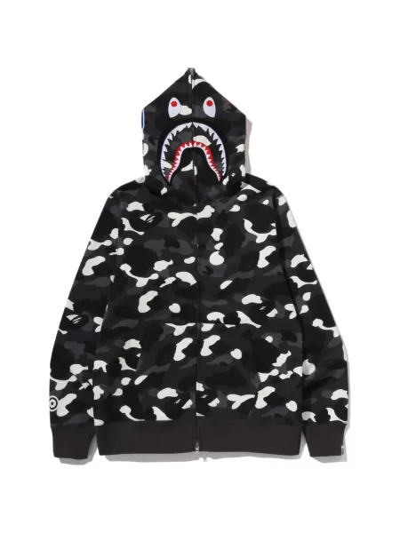 Hoodie A Bathing Ape® με σχέδιο παραλλαγής μαύρο