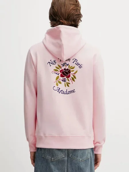 Кофта Drôle de Monsieur Hoodie Slogan Rose рожевий