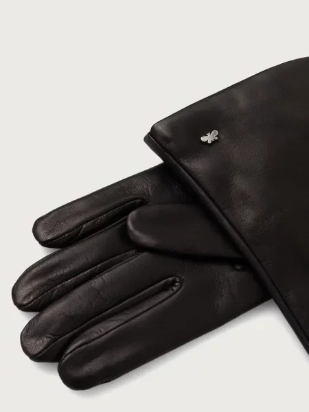 Weekend Max Mara mănuși pentru femei din piele WKASENAPESHORT negru