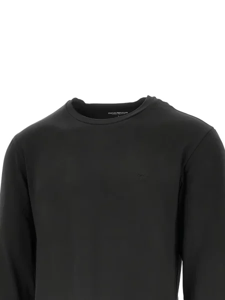 Μακρύς μπλούζα Ea7 Emporio Armani με κέντημα μαύρο
