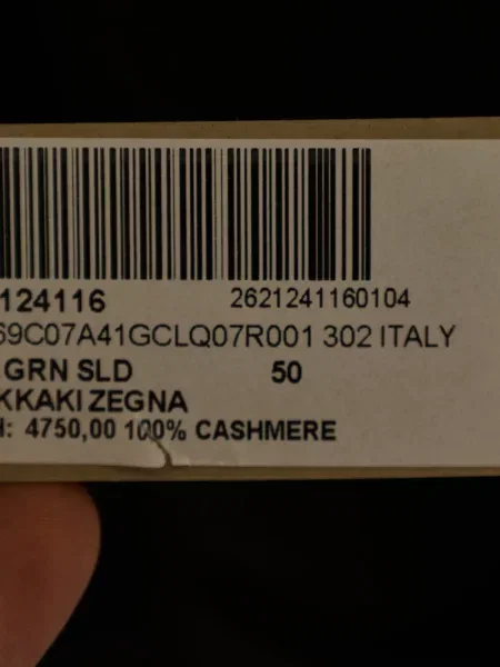 Кашмирено с яка яке Zegna зелено