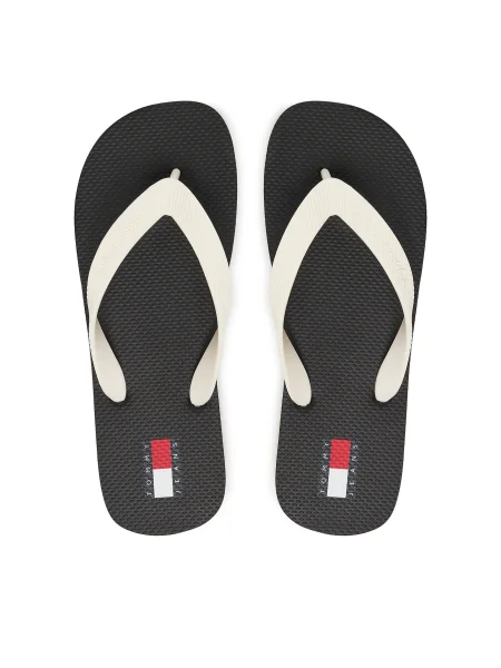 Női flip-flop papucsok Tommy Jeans Logo Summer black/ecru. Méret: 36 EU fehér