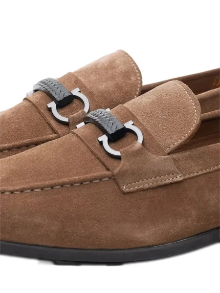 Loafersy Poche Paris brązowe