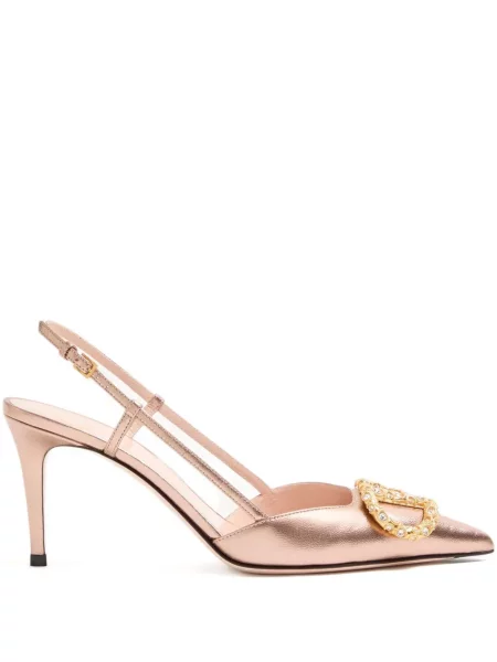 Pantofi cu toc Valentino Garavani slingback roz