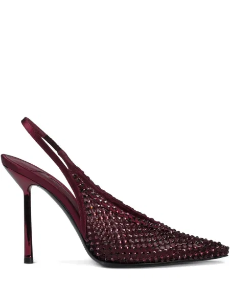 Pantofi cu toc Le Silla slingback de cristal roșu