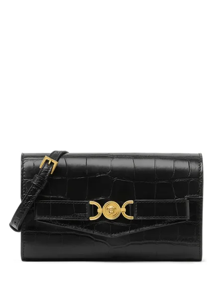 Geanta de piele Versace din piele negru