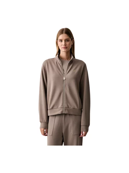 Bluza rozpinana Emporio Armani Ea7 brązowa