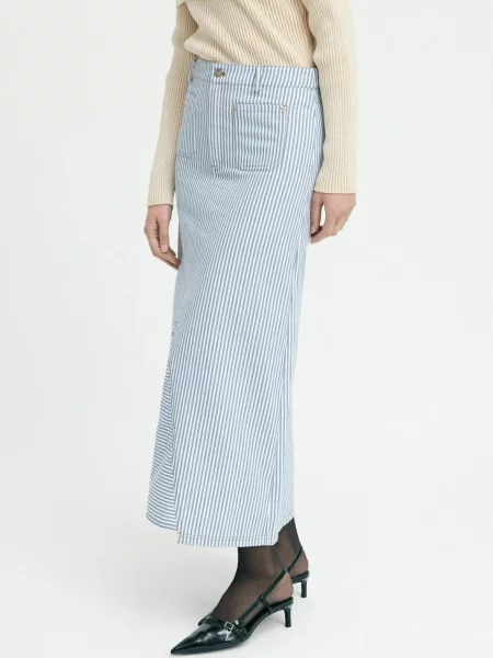 Résumé farmer szoknya BryceRS Skirt maxi egyenes világoskék