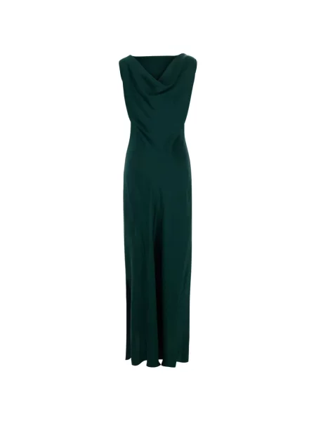 Rochie maxi Antonelli fără mâneci verde