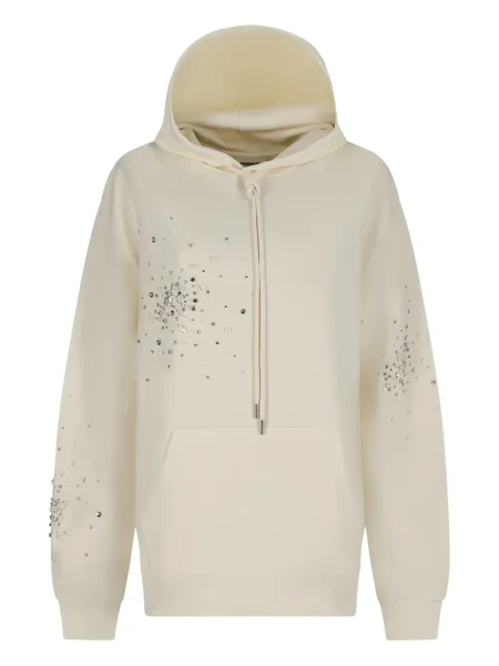 Hanorac cu glugă Des Phemmes de cristal alb