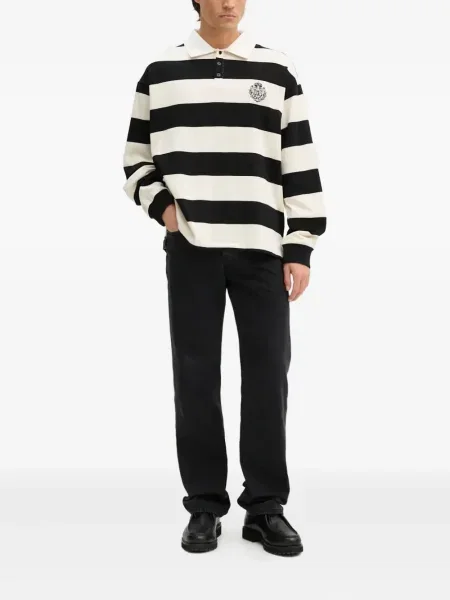 Polo The Kooples cu dungi negru