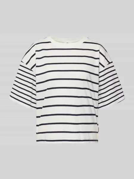 Oversized T-shirt z czystej S.oliver Red Label granatowa