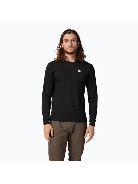Ciclism tricou cu mânecă lungă Fox Racing cu mâneci lungi negru