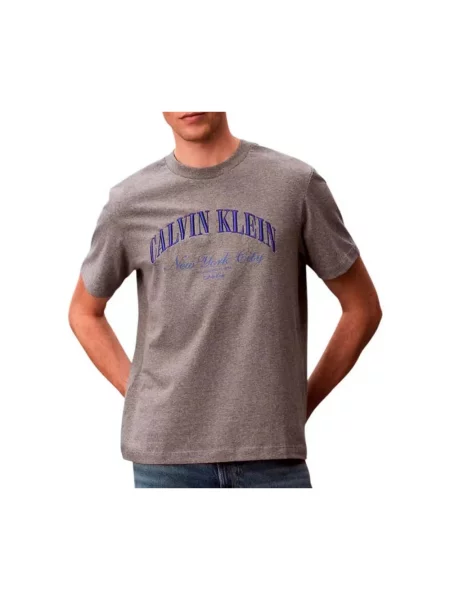 Calvin Klein Jeans Koszulka Mężczyźni nadruk S szary