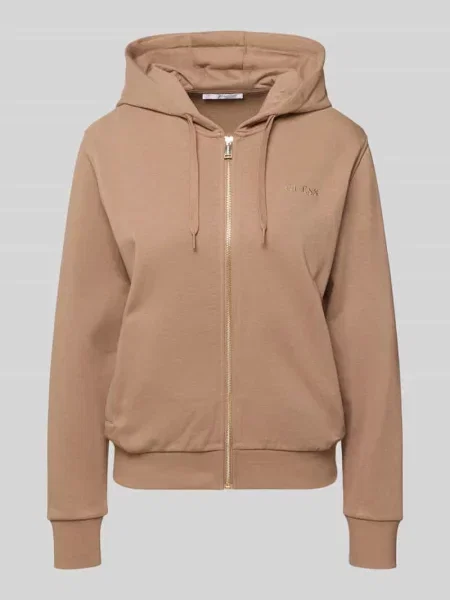 Bluza rozpinana z kapturem z naszywanym logo Guess