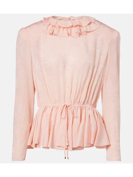 Top Chloé de mătase roz