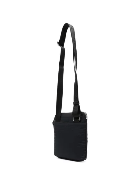 Raštuota rankinė per petį Emporio Armani mėlyna