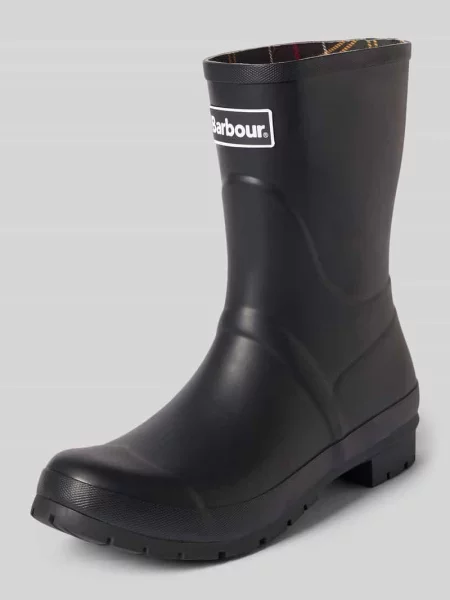Kozaki z wytłaczanym logo model Welly' Barbour czarne