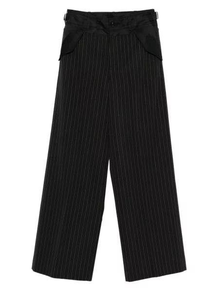 Pantaloni Sacai cu dungi negru