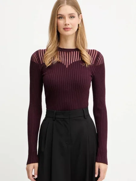 Пуловер Morgan De Toi винено червено