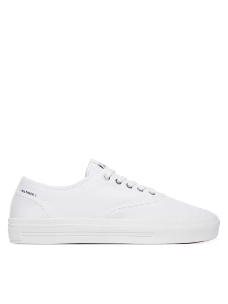 Tommy Hilfiger Teniszcipő Th Vulc Cup Long Lace Canvas fehér