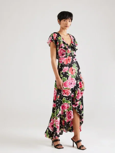 TOPSHOP Rochie de seară roz pitaya / roșu / negru / murdar alb