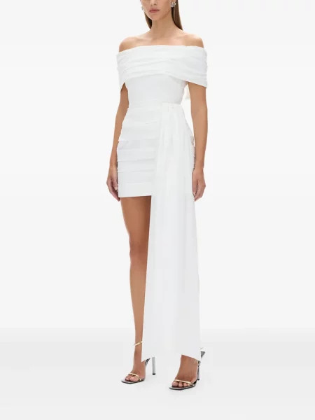 Mały spódnica mini Rachel Gilbert drapowana biała