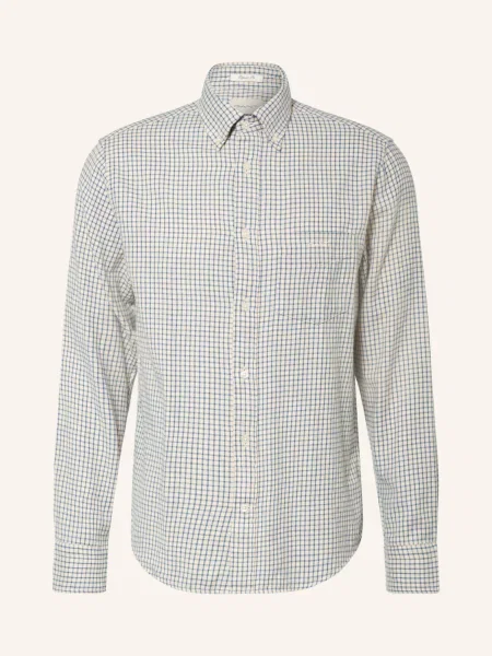 Gant Flanelová Košile Regular Fit tmavě / krémová modrá