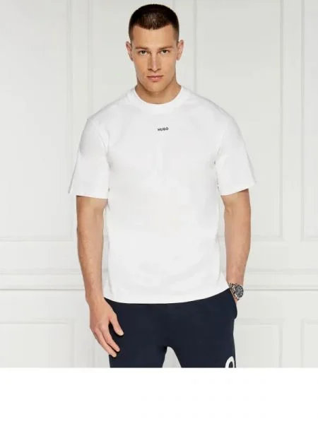 HUGO Tricou Dapolino alb