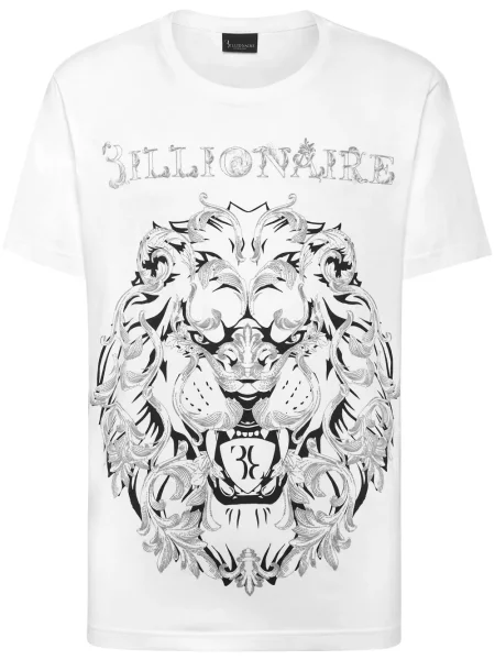 Tricou Billionaire cu imagine alb